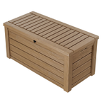 150 Gallon Resin Deck Storage Box Patio Storage Bench Outdoor System