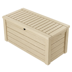 150 Gallon Resin Deck Storage Box Patio Storage Bench Outdoor System