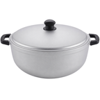Traditional Aluminum Cooking Pot with Lid for Rice Soups and Stews