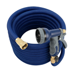 45 ft Stainless Steel Garden Hose with 10-Pattern Spray Nozzle