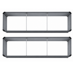 2 Pack Galvanized Raised Garden Beds 6 x 2 x 1 FT Metal Planter Kit