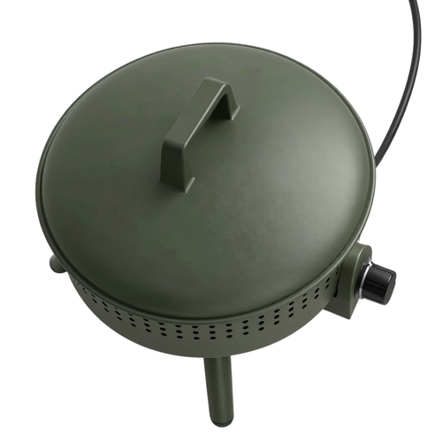 19-Inches Camping Propane Fire Pit with Cover and Flame Control