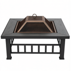 32 Inches Outdoor Fire Pit Table Metal Wood Burning Fire Bowl