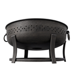 36 Inches Wood Burning Fire Pit with Round Iron Frame Design