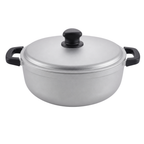 Traditional Aluminum Cooking Pot with Lid for Rice Soups and Stews