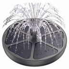Floating Solar Bird Bath Fountain Pump with 8 Spray Patterns