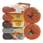 5 Pair Set Women’s Wool Blend Mid Calf Socks for Winter Wear