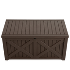 567.8 L Resin Bench Box Storage with Lid Lock and X Front Panel Unit