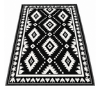 5x8 ft Reversible Patio Rug with LED Strip Light and 9 ft Cord