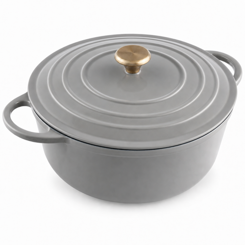 6.4 Quart Enameled Cast Iron Dutch Oven with Lid for Oven Cooking