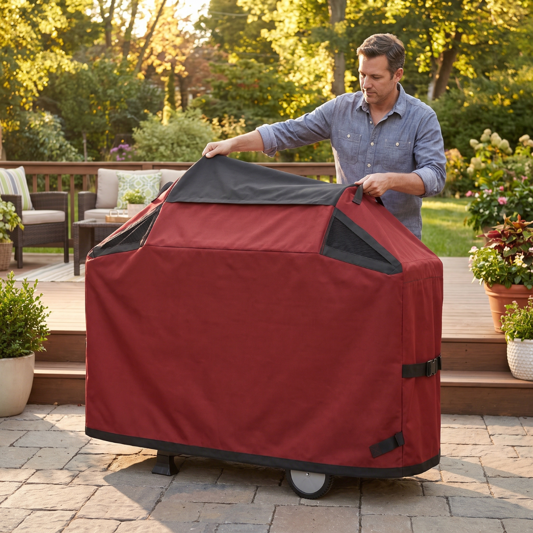 65 Inch Water-Resistant BBQ Grill Cover for 3 to 5 Burner Gas Grills