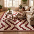 6x9 ft Reversible Outdoor Rug Water-Resistant for Patio Deck RV