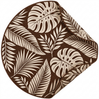 6 ft Round Reversible Polypropylene Patio Camping Rug with Stakes