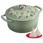 Enameled Cast Iron Dutch Oven for Baking Roasting & Family Meals