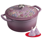 Enameled Cast Iron Dutch Oven for Baking Roasting & Family Meals