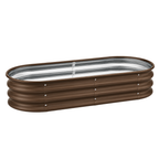 Galvanized Raised Garden Bed Kit 4 x 2 x 1 ft Metal Planter, Oval