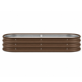 Galvanized Raised Garden Bed Kit 4 x 2 x 1 ft Metal Planter, Oval
