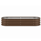 Galvanized Raised Garden Bed Kit 4 x 2 x 1 ft Metal Planter, Oval