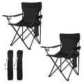 Portable Folding Camping Chair with Carry Bag and Alloy Steel Frame