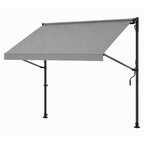 Manual Retractable Patio Awning 118 inch Height Adjustable Shade