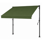Manual Retractable Patio Awning 118 inch Height Adjustable Shade