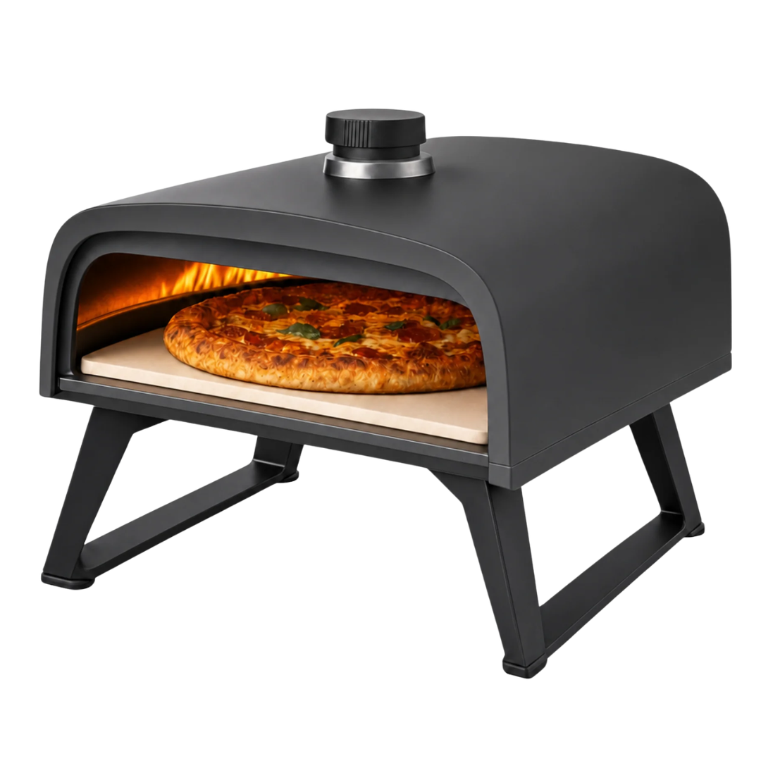 Portable Outdoor Gas Pizza Oven with 13-Inch Pizza Stone Kit