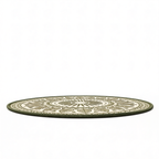 Round 10 ft Patio Rug Reversible Pattern Plastic Straw RV Mat