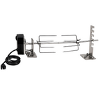 Universal Rotisserie Grill Kit with 120V Motor for Outdoor Grills