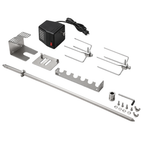 Universal Rotisserie Grill Kit with 28-Inch Spit Rod Motor Set