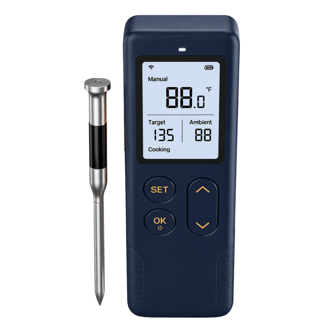 Wireless Bluetooth Meat Thermometer with WiFi Display Base Unit