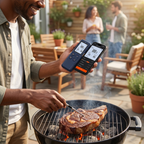 Wireless Bluetooth Meat Thermometer with WiFi Display Base Unit