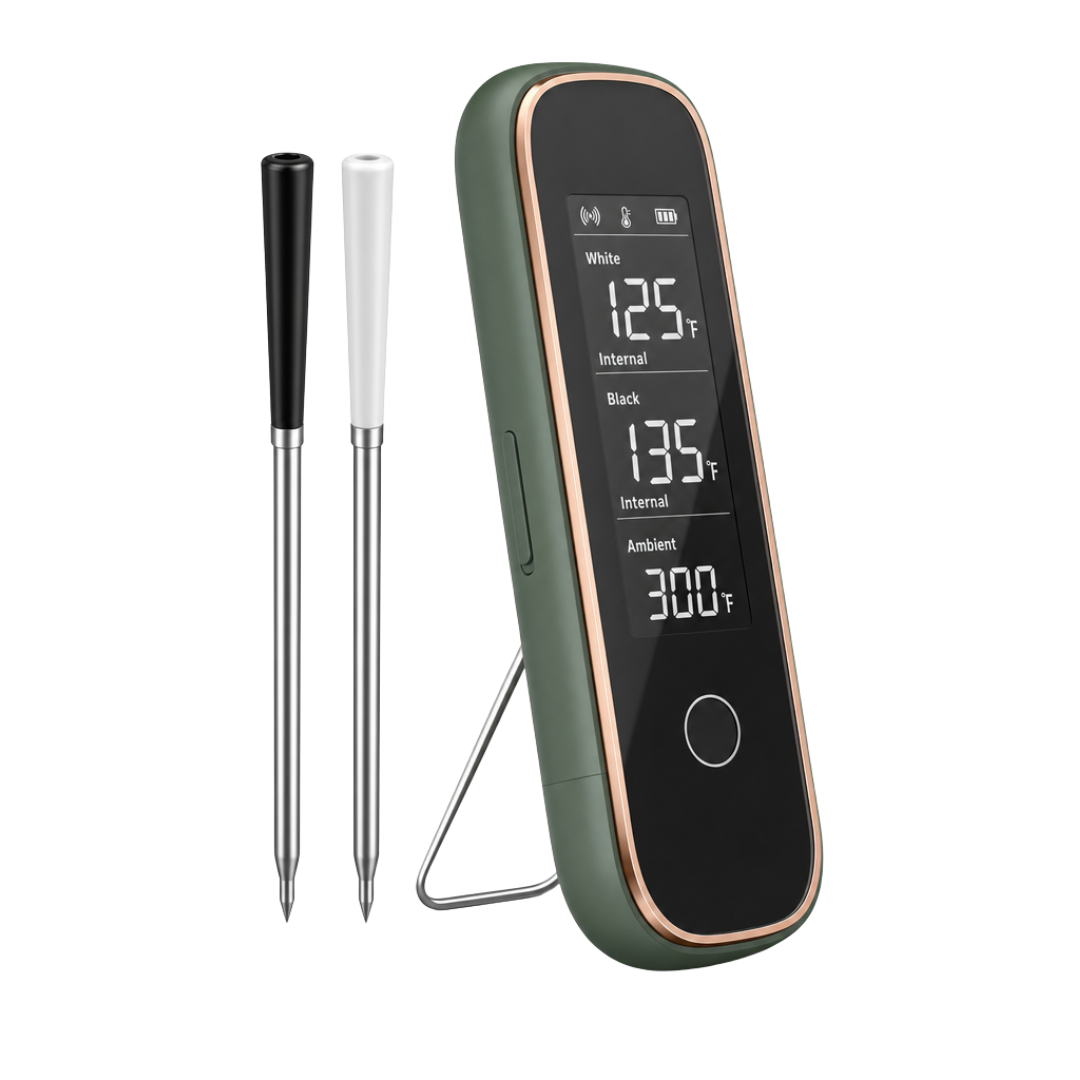 Wireless Bluetooth Meat Thermometer with Dual Probes and App Control