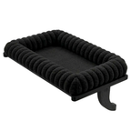 Cat Window Sill Perch with Zipper Cushion, Wood and Metal Frame
