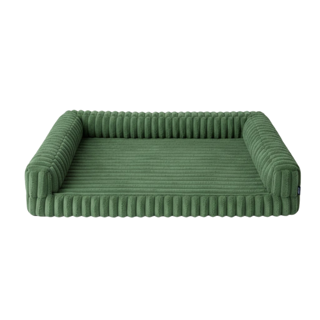 Memory Foam Pet Bed with Bolsters, Removable Cover, Non-Slip Base
