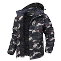 Men’s Water-Resistant Fleece Ski Jacket with Detachable Hood