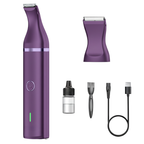 Pet Grooming Clippers Cordless with Double Blades for Paws and Face