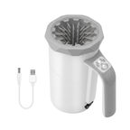Rechargeable Pet Paw Cleaner with Rotating Silicone Brush Cup