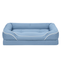 Soft Pet Bed with Bolsters, Anti-Slip Bottom, Removable Cover